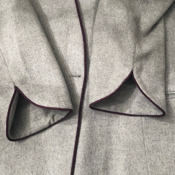 Diane Von Furstenberg Vintage Gray Wool Blend Blazer Size 10 - Picture 11 of 13